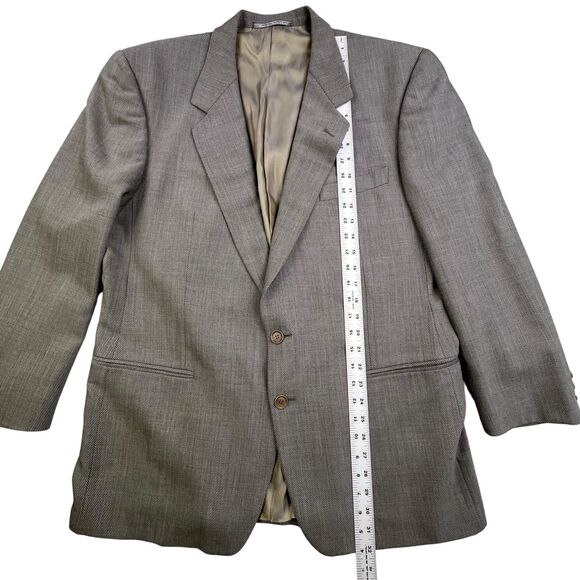 Ermenegildo Zegna Soft Blazer Men 46R Wool 2 Button Tweed Sport Coat Jacket - Picture 11 of 15